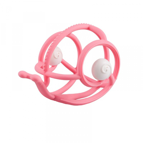 Inel Gingival din silicon Mombella 3 luni+, Melc - Pink [3]