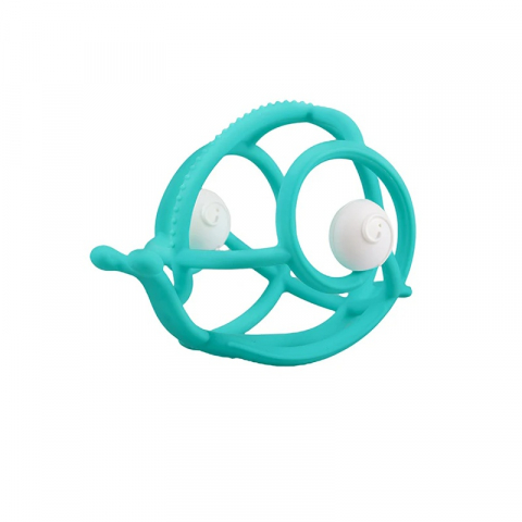 Inel Gingival din silicon Mombella 3 luni+, Melc - Teal [4]