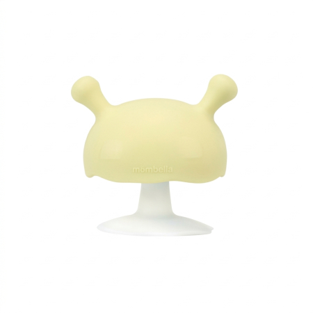 Jucarii pentru dentitie - Inel Gingival Din Silicon, Mombella, Ciupercuta Milky Yellow