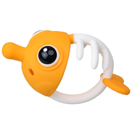 Jucarii Bebelusi - Inel Gingival Din Silicon, Mombella, Clownfish Saffron