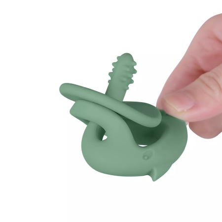 Inel gingival din silicon, Mombella - Elefant Verde [4]
