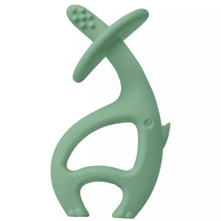 Jucarii Bebelusi - Inel gingival din silicon, Mombella - Elefant Verde