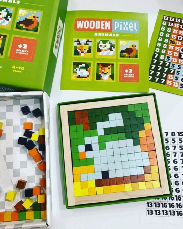 Joc Din Lemn Cubika - MOZAIC - PIXEL ANIMALS [2]