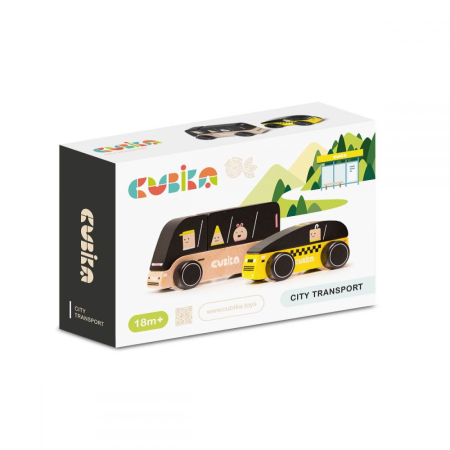 Masinute - Jucarie din lemn, Cubika, City Truck