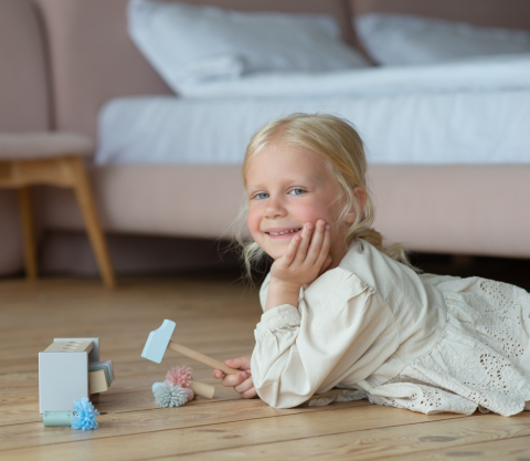 Jucarie din lemn, Cubika - Claunii saritori - Pastel [4]