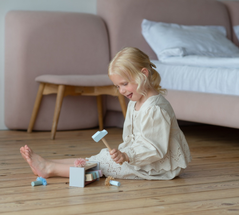 Jucarie din lemn, Cubika - Claunii saritori - Pastel [3]