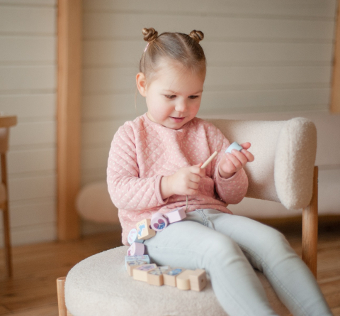 Jucarie Din Lemn, Cubika, “Joc de Indemanare Personaje de Poveste” - Pastel [4]