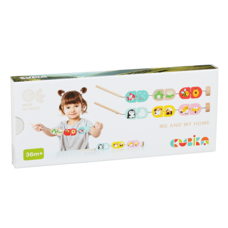 Jucarii - Jucarie din lemn, Cubika, Joc de indemanare si asociere, My Home