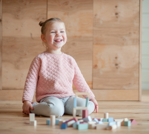 Jucarie din lemn, Cubika, Kit 50 de piese de constructie - Pastel [2]