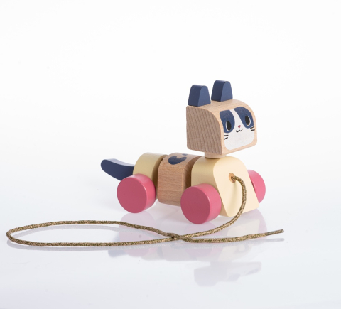 Jucarie din lemn, Cubika, Prietena mea Pisicuta - Pastel [1]