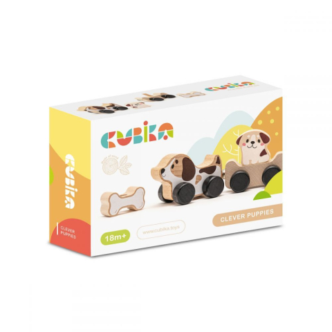 Jucarie din lemn Cubika, Puppy Family [0]