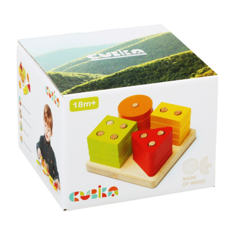 Bf1 - Jucarie din lemn, Cubika, Sortator Forme Geometrice 03