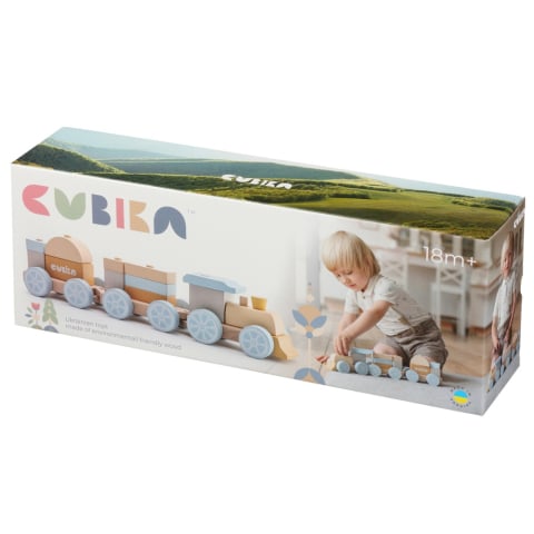 Jucarii - Jucarie din lemn, Cubika, Trenuletul Express - Pastel