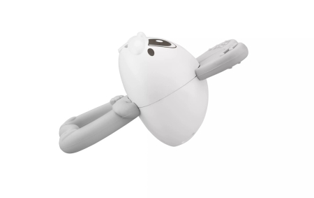 Jucarie pentru dentitie din silicon cu zornaitoare, Mombella Bunny - Grey [3]