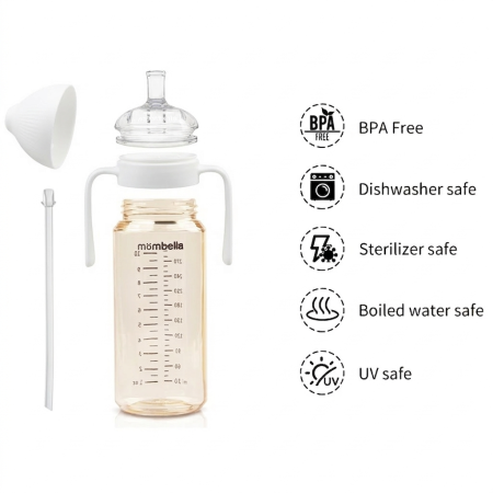 Mâner ergonomic pentru Biberon de Tranziție Mombella Classic - Ivory [1]