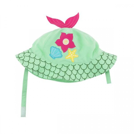 Igiena si Sanatate - Palarie de soare Zoocchini, UPF50 +, Marime M, 6-12 Luni - Mermaid