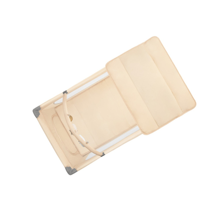 Patut pliabil cu doua nivele si masuta de infasat, 60x120 cm, Momi, Belove Plus -Beige [7]