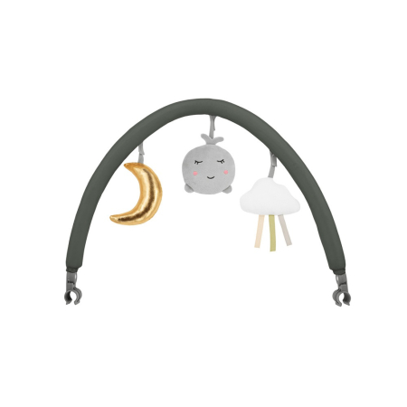 Patut pliabil cu doua nivele si masuta de infasat, 60x120 cm, Momi, Belove Plus - Green [5]