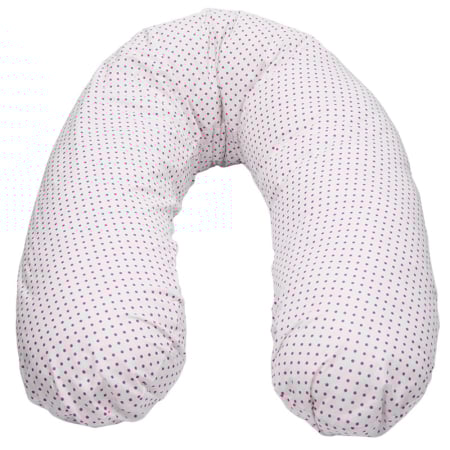 Camera copilului - Perna De Alaptat Cu Husa Bumbac Si Umplutura Fibre De Silicon, EKO, 180cm - Fucsia