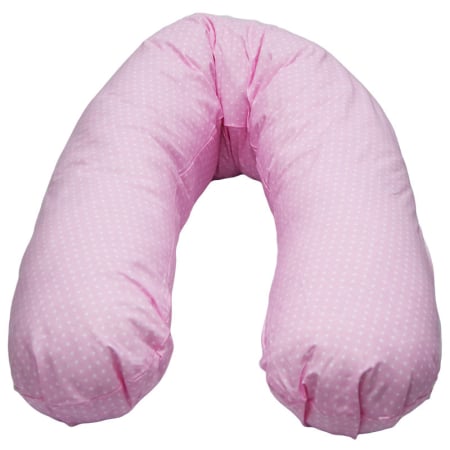Camera copilului - Perna De Alaptat Cu Husa Bumbac Si Umplutura Fibre De Silicon, EKO, 180cm - Pink