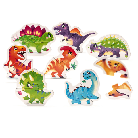 Puzzle pentru copii, 2 Ani+, Puzzlika - Dinozauri [1]