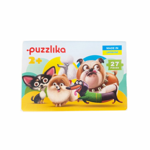 Puzzle cu piese mari - Puzzle pentru copii 5in1, 2 ani+, Puzzlika - Dogs