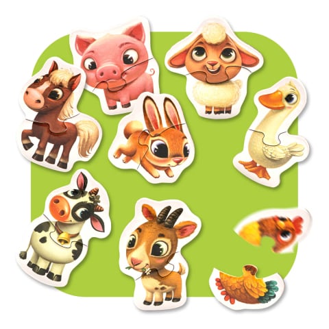 Puzzle pentru copii, 2 Ani+, Puzzlika - Ferma animalelor [2]