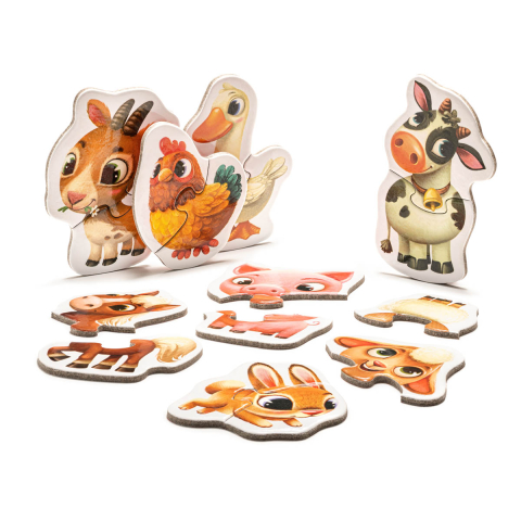 Puzzle pentru copii, 2 Ani+, Puzzlika - Ferma animalelor [3]