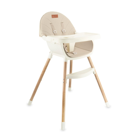 Noutăți - Scaun de masa copii Momi Reki, Piele ecologica, Beige
