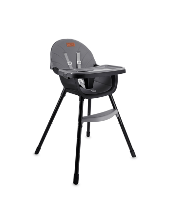 Scaune de Masa - Scaun de masa copii Momi Reki, Piele ecologica, Black