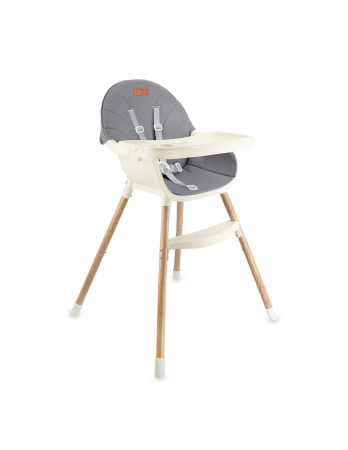 Scaune de Masa - Scaun de masa copii Momi Reki, Piele ecologica, Dark Grey