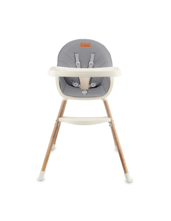 Scaun de masa copii Momi Reki, Piele ecologica, Dark Grey [3]