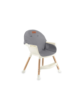 Scaun de masa copii Momi Reki, Piele ecologica, Dark Grey [4]