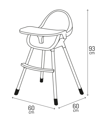 Scaun de masa copii Momi Reki, Piele ecologica, Dark Grey [9]
