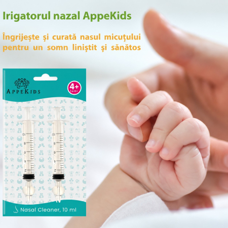 Set 2 seringi pentru lavaj nazal, APPEKIDS, 10ml, 4Luni+ [7]