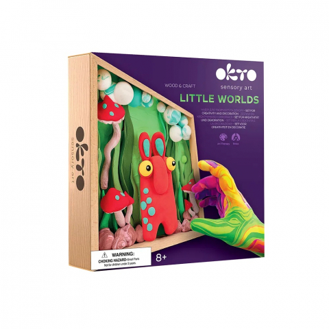 Jucarii - Set creatie Wood & Craft - Little Worlds, 21*21cm - Mommy Troll