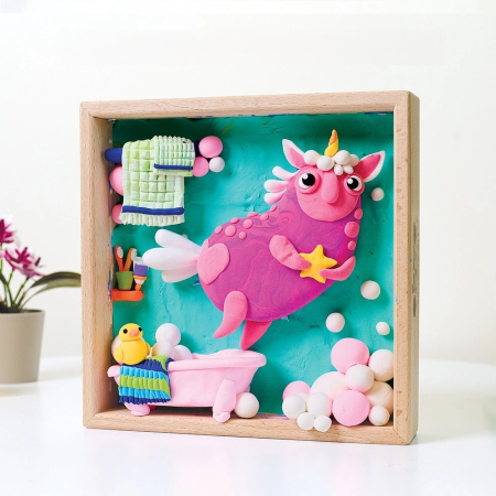Set creatie Wood & Craft - Little Worlds, 21*21cm - Unicorn [2]