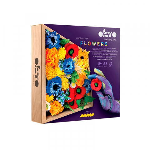 Jucarii - Set creatie Wood & Craft - Flowers, 21*21cm - Freedom