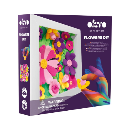 Noutăți - Set creativ de modelaj 3D OKTO Garden Flowers, Air Clay, 15 × 15 cm, 5 ani+