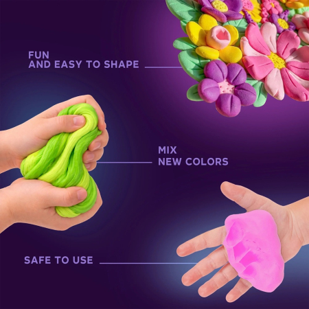 Set creativ de modelaj 3D OKTO Garden Flowers, Air Clay, 15 × 15 cm, 5 ani+ [4]