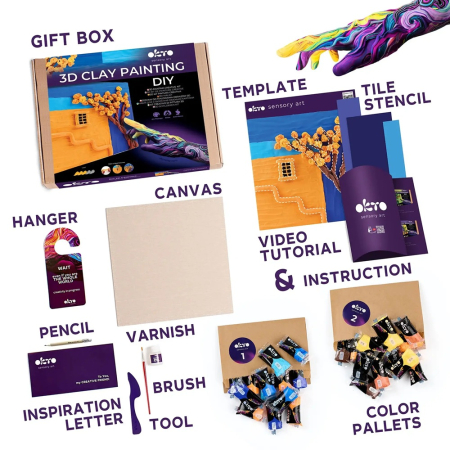 Set creativ de modelaj 3D OKTO Golden Afternoon, Air Clay, 14 ani+ [2]