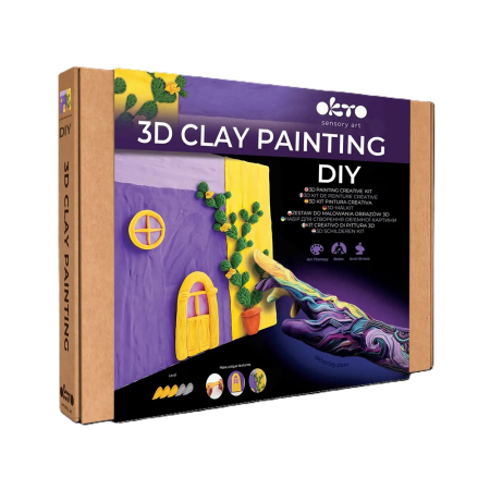 Noutăți - Set creativ de modelaj 3D OKTO Lavender Midday, Air Clay, 14 ani+