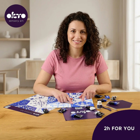 Set creativ de modelaj 3D OKTO Lisbon Azulejos, Air Clay, 14 ani+ [5]