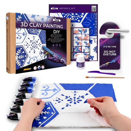 Set creativ de modelaj 3D OKTO Lisbon Azulejos, Air Clay, 14 ani+ [1]