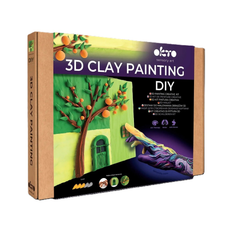 Noutăți - Set creativ de modelaj 3D OKTO Orange Siesta, Air Clay, 14 ani+