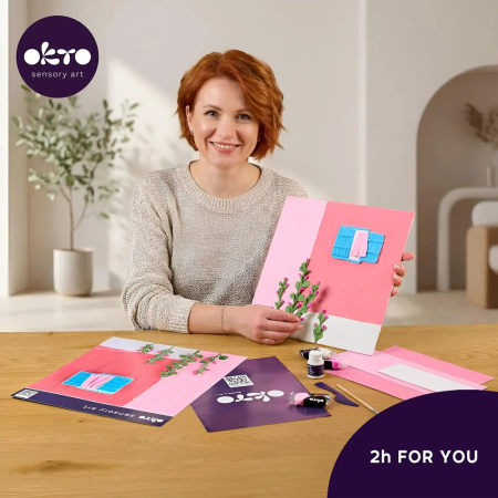 Set creativ de modelaj 3D OKTO Pink Morning, Air Clay, 14 ani+ [5]