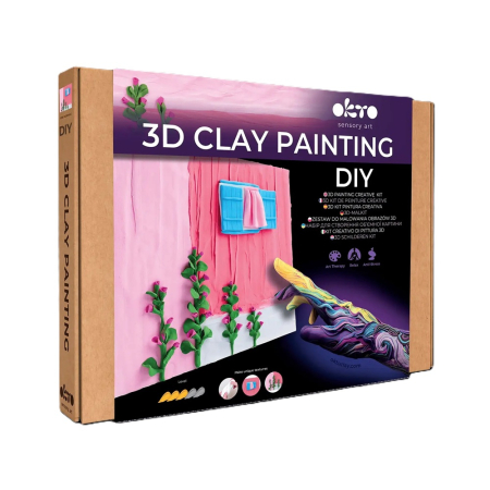 Noutăți - Set creativ de modelaj 3D OKTO Pink Morning, Air Clay, 14 ani+