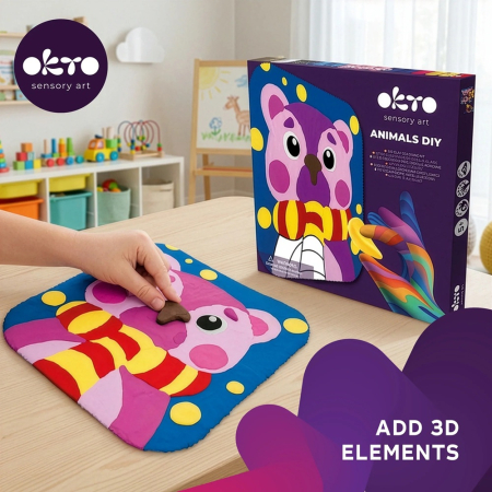 Set creativ de modelaj 3D OKTO Ursuleț, Air Clay, 24 × 24 cm, 5 ani+ [3]