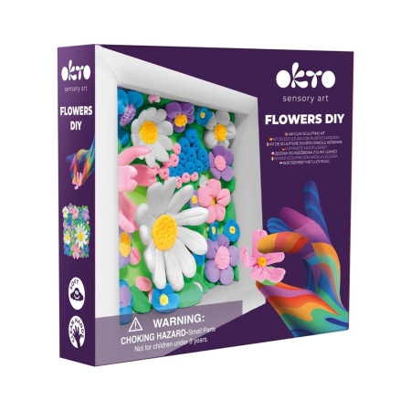 Noutăți - Set creativ de modelaj 3D OKTO Wildflowers, Air Clay, 15 × 15 cm, 5 ani+