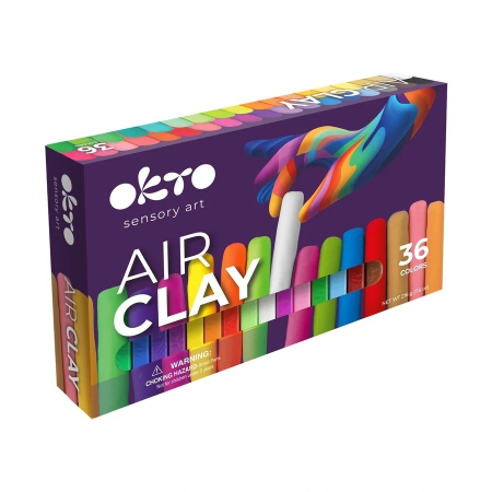 Set de modelaj OKTO Air Clay, 24 culori, 144 g, 3 ani+ [0]
